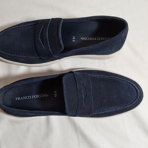 Franco Fortini Conner - Men's Slip-On Moc Toe Suede Loafer Size 10.5